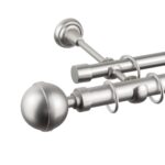 Galerie dubla bara simpla Odiseu 25/19, metal, argintiu