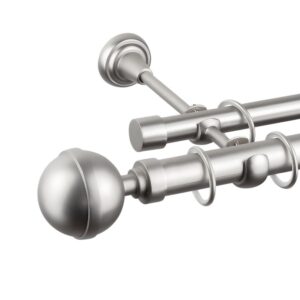 Galerie dubla bara simpla Odiseu 25/19, metal, argintiu